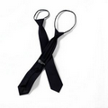 Dark Navy Blue Polyester Poplin Adjustable Zipper Tie